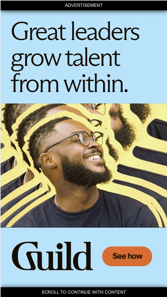 Rich media unit reading Great leaders grow talent from within.