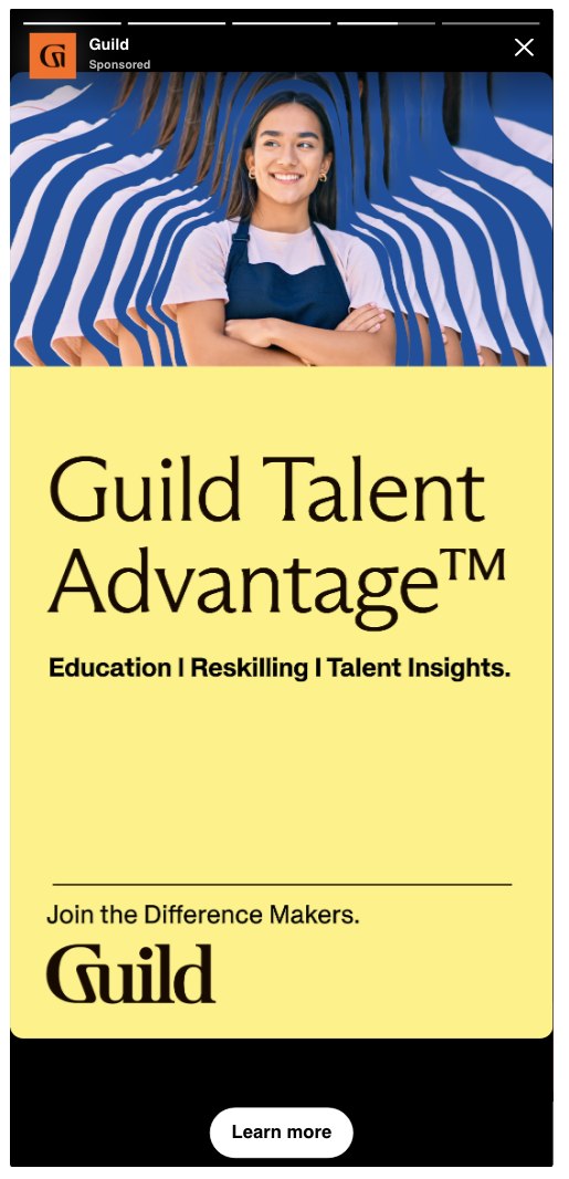 Story ad introducing the Guild Talent Advantage.